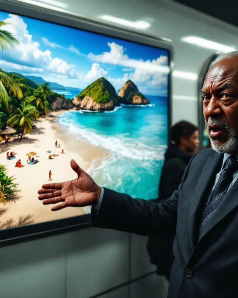 Le maire de Basse-Terre réagit avec indignation à une publicité véhiculant une image fantasmée de la Guadeloupe dans le métro parisien